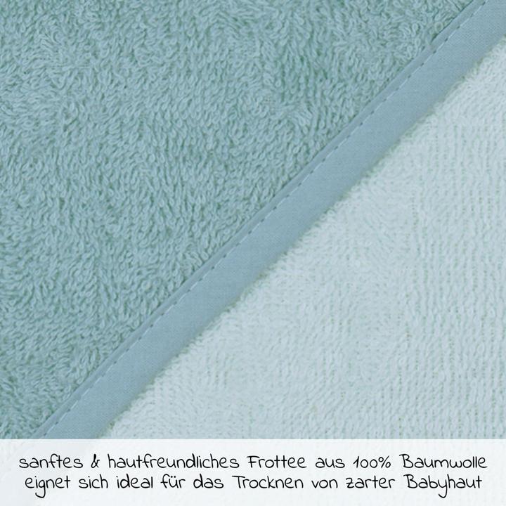 Produktbild Kapuzenbadetücher & Handtücher Kapuzenbadetuch 80 x 80 cm - Uni Mint Eisblau