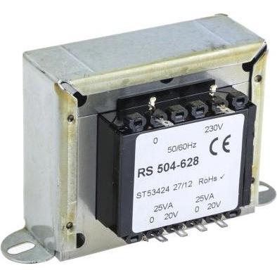 Thumbnail - Rs Pro Transformator 50VA 2x20V Chassismontage, Transformator