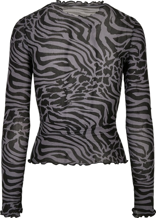 Actual product image Urban Classics Ladies AOP Mesh Turtleneck Longsleeve (5XL)