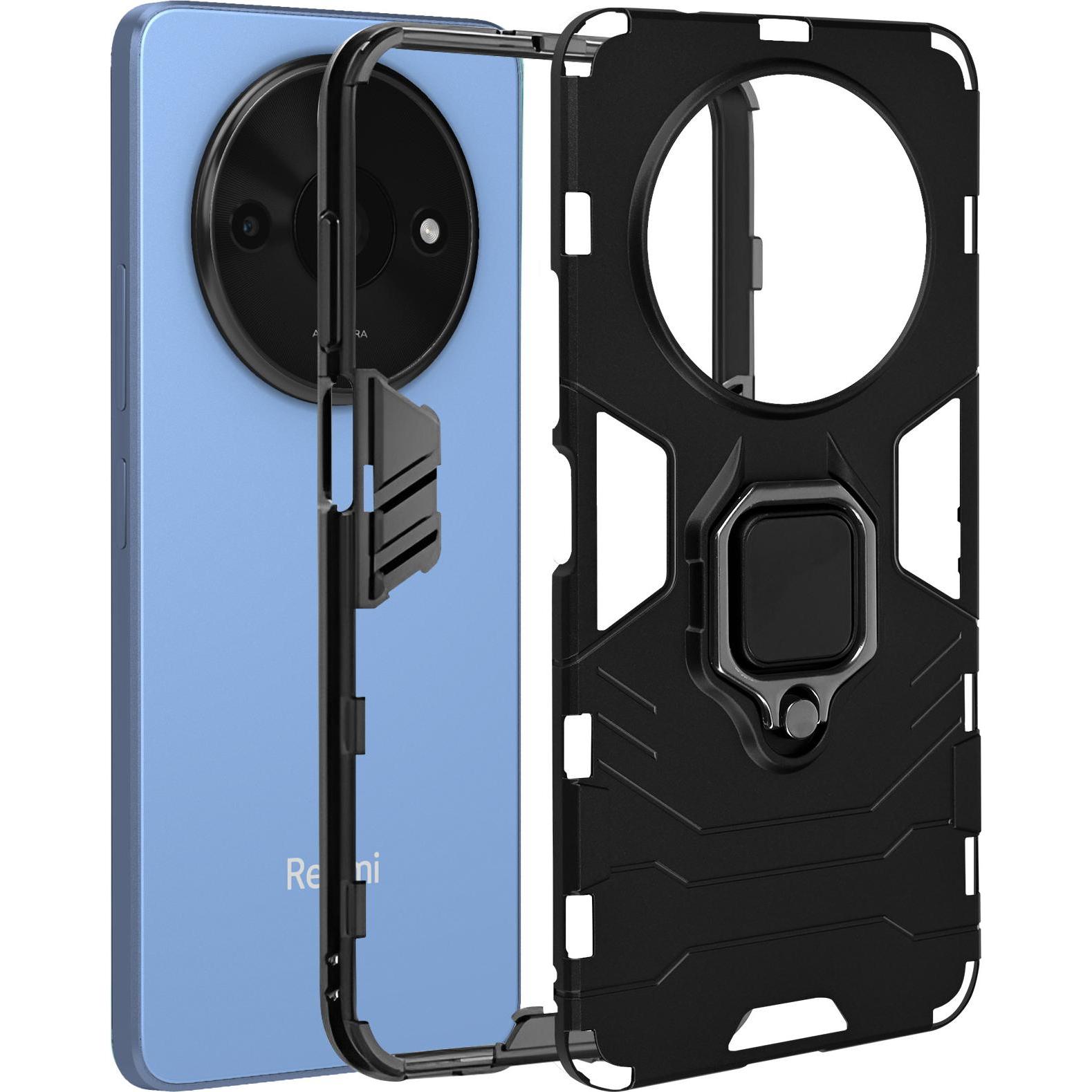 Avizar Kibox Hülle Series (Xiaomi Redmi A3), Smartphone Hülle, Schwarz