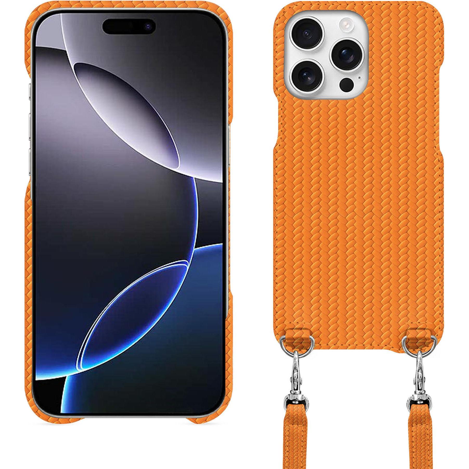 Noreve Schutzhülle mit Schulterriemen Apple iPhone 16 Pro Max (Apple iPhone 16 Pro Max), Smartphone Hülle, Violett