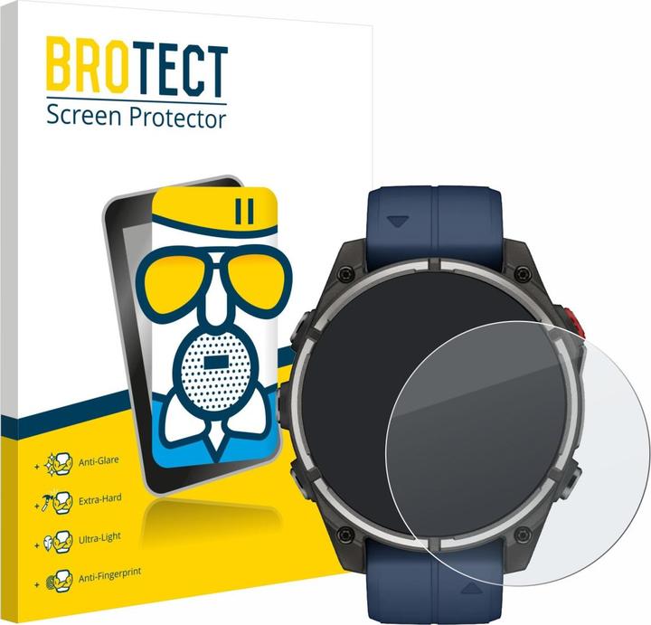 Produktbild BROTECT Entspiegelungs Schutzglas für Garmin quatix 8 Pro (47 mm) Schutzfolie Panzer Folie Glas Display