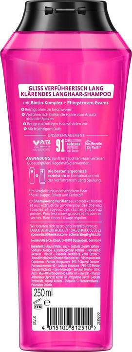 Produktbild Gliss Verführerisch Lang (250 ml, Flüssiges Shampoo)