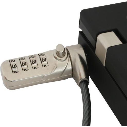 Thumbnail - InLine  Notebook Sicherheitsschloss, mit Zahlenkombination, 4,4mm x 2m, Notebook Security, Silber