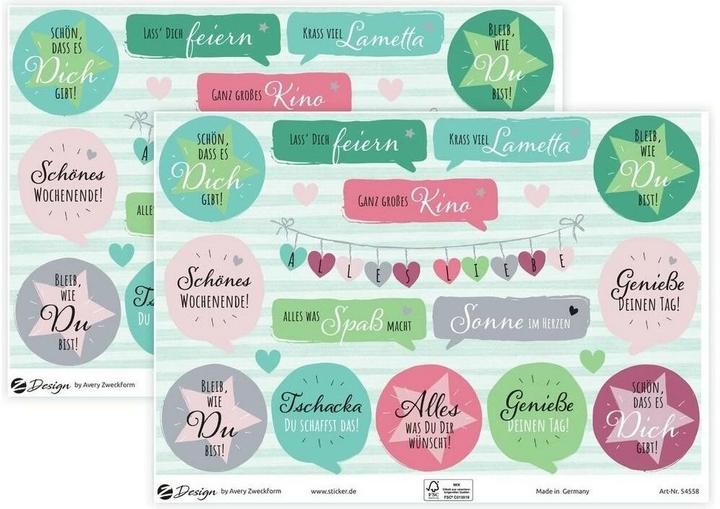 Actual product image Avery Deco stickers (38 Sticker)