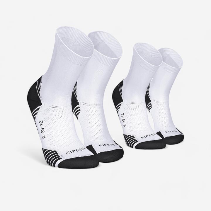 Actual product image Kiprun Pack Of 2 Pairs Of Run500 Thick Mid-Calf Running Socks (43 - 46, 43 - 44, 43 - 45)