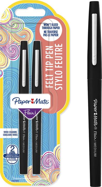 Image du produit Paper Mate Feutre Flair B 2 pcs (Noir, 2 x)