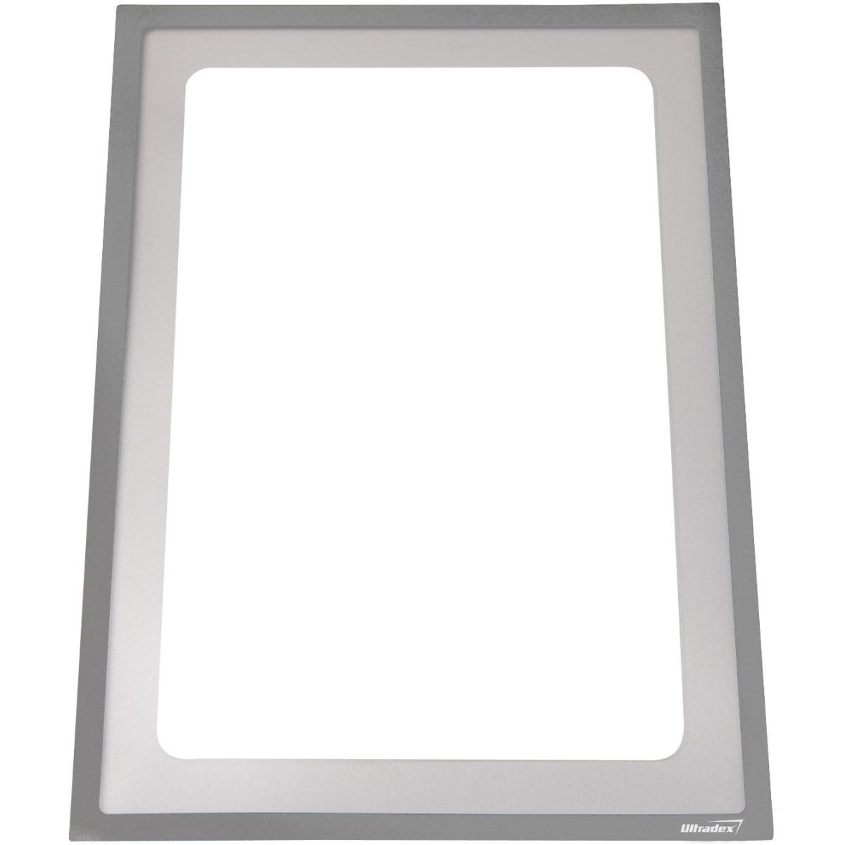 Ultradex, Informationsschild, Infotasche magnetisch für DIN A4 312x225mm VE=5 Stück silber