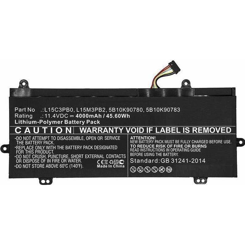 CoreParts Laptop Battery for Lenovo (4000 mAh), Notebook Akku, Schwarz