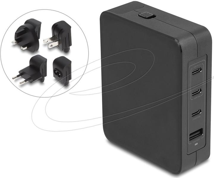 Produktbild Delock USB GaN Ladegerät 3 x USB Type-C PD 3.1 und 1 x USB T (145 W, 4 Ports)