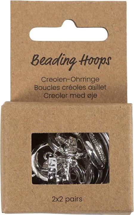 Produktbild Creativ Company Ohrring 2 x 2 Paar, Versilbert, Material: Messing (Messing)