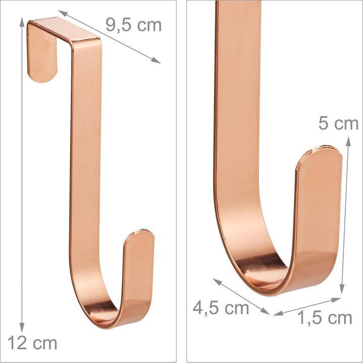 Actual product image Relaxdays Door Hook Set of 5, For Clothes