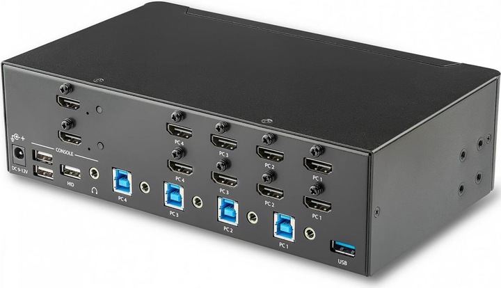 Produktbild StarTech KVM Switch HDMI 4 Port - 4K 30 Hz - KVM Extender für HDMI - KVM HDMI Umschalter