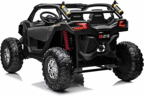 Produktbild Es-toys Kinderfahrzeug schwarz – Elektro Auto „Com 18“ – 24V7A Akku, 4x Motoren - Allrad + 2 Sitzer