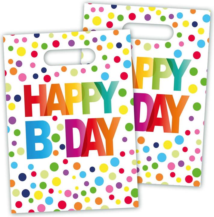 Folat Beutetaschen Happy Birthday Confetti, 8-tlg. (8 Stk.)