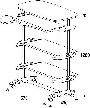 Image du produit Certeo Table d'ordinateur VIRTUAL ALTA de Rocada