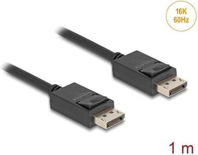 Produktbild Delock DisplayPort Kabel 16K 60 Hz 80 Gbps 1 m (1 m, DisplayPort, 2.1)