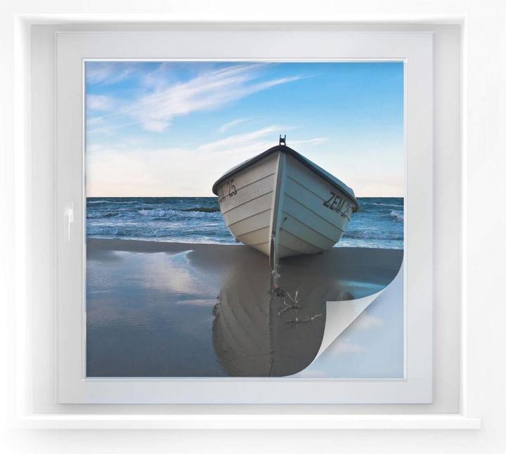 Actual product image Trenddeko Lonely boat on the shore (100 x 100 cm)