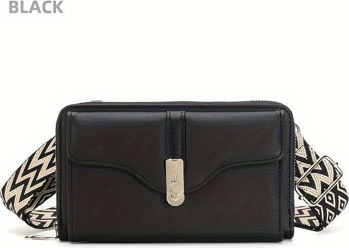 Only-Bags.Store Klassische minimalistische Schultertasche, trendige Umhängetasche mit geometrischem Muster und