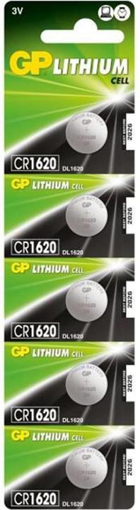 GP Batteries LITHIUM BUTTON CELL CR1620 (5 pcs., CR1620, 75 mAh)