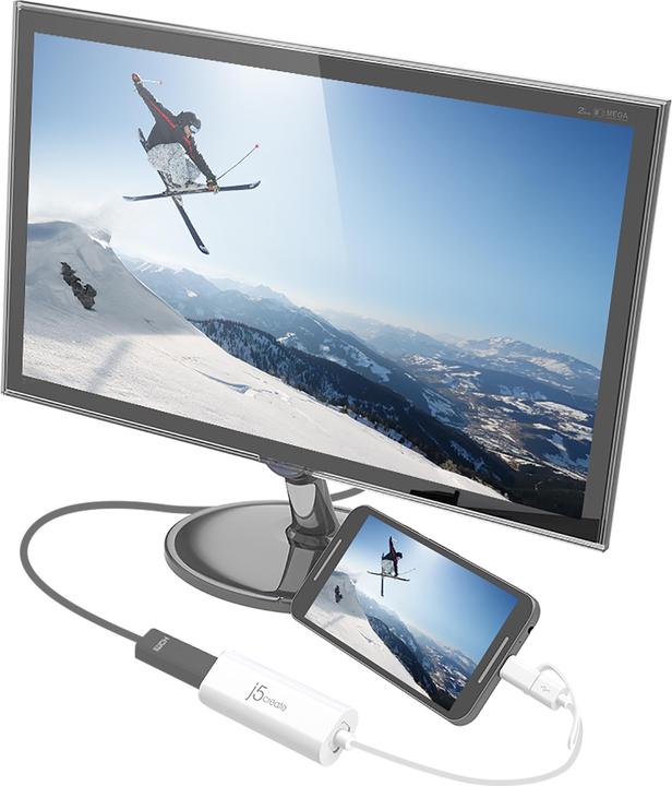 Produktbild j5Create JUA165C-N Adattatore per display da Android™ USB™ a HDMI™ (Micro USB, USB Typ-C, 1.50 cm)