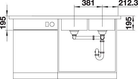 Actual product image Blanco DIvon II 8 S-IF (Fitted sink, 116 cm, 51 cm)