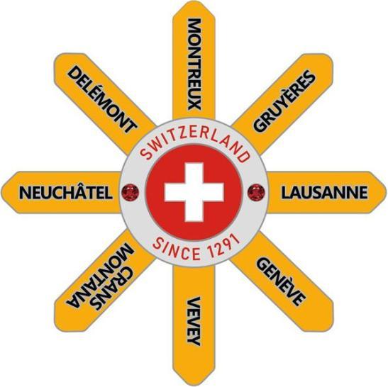 CreaDiva Metall Magnet rotierend mit Wegweiser Westschweiz