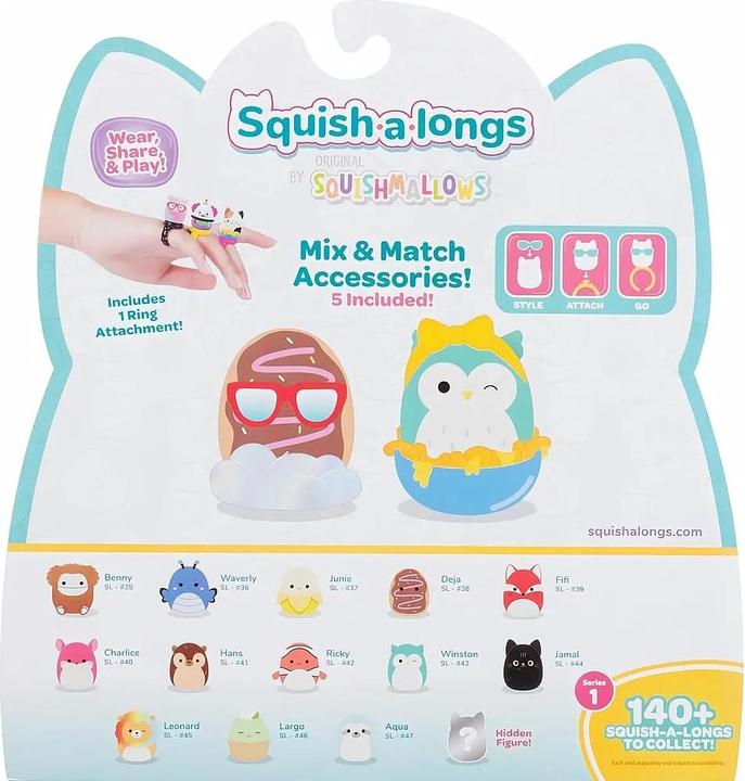 Actual product image Jazwares Squish-a-longs 14-pak