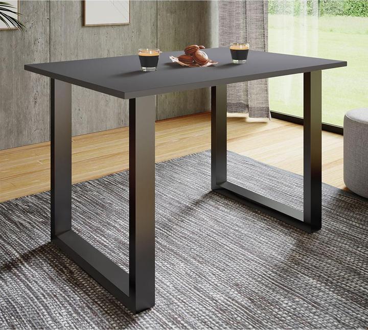 Actual product image Ebuy24 Dining table XonaU black (140 x 80 x 76 cm)