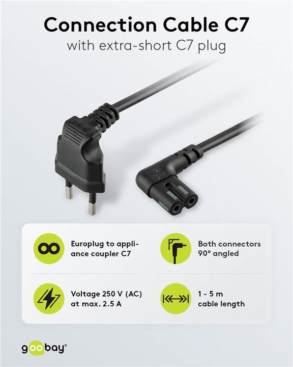 Actual product image Goobay Euro connection cable (1 m)