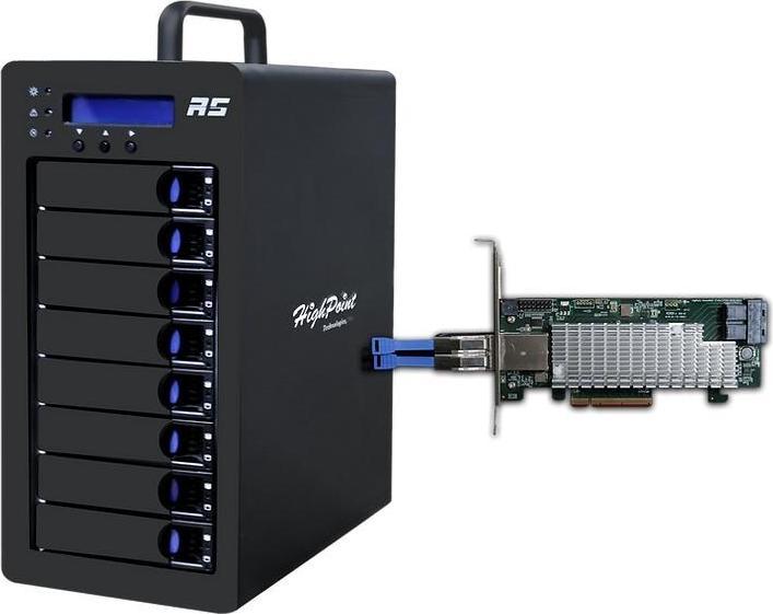Actual product image HighPoint RocketStor 6438TS 2.5/3.5 external enclosure (2.5", 3.5")