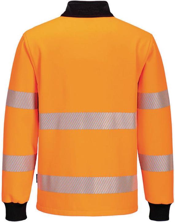 Image du produit Portwest Sweat-shirt avec fermeture à glissière 1/4 haute visibilité PW326 orange/noir (M)