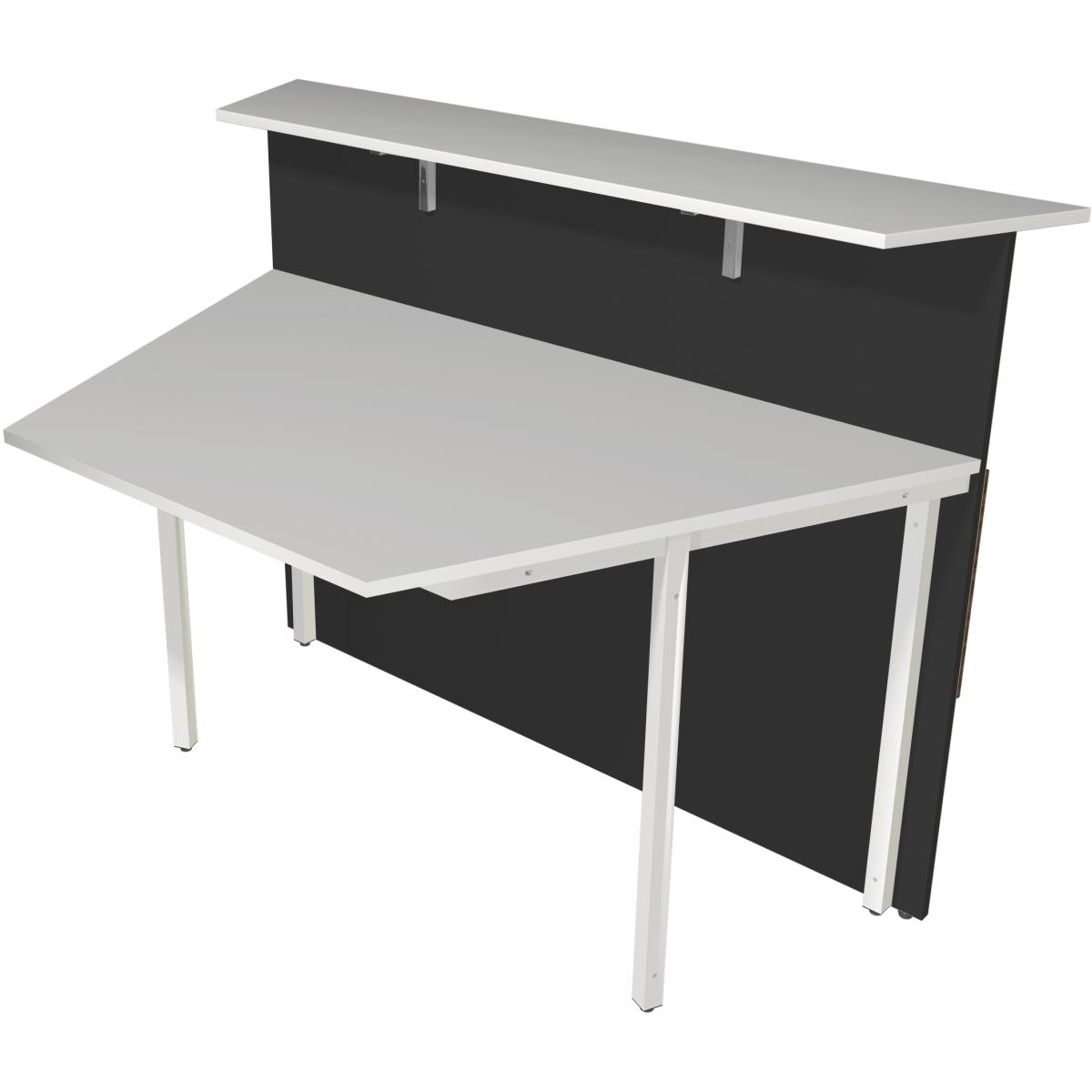 Kerkmann, Schreibtisch, Theke Atlantis 2 2-seitig schräg BxTxH 135x92x108 anthrazit/weiss