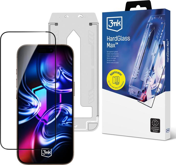 Image du produit 3MK Szkło hartowane HardGlass Max z aplikatorem do Apple iPhone 17 Pro Max (Apple iPhone 17 Pro Max)