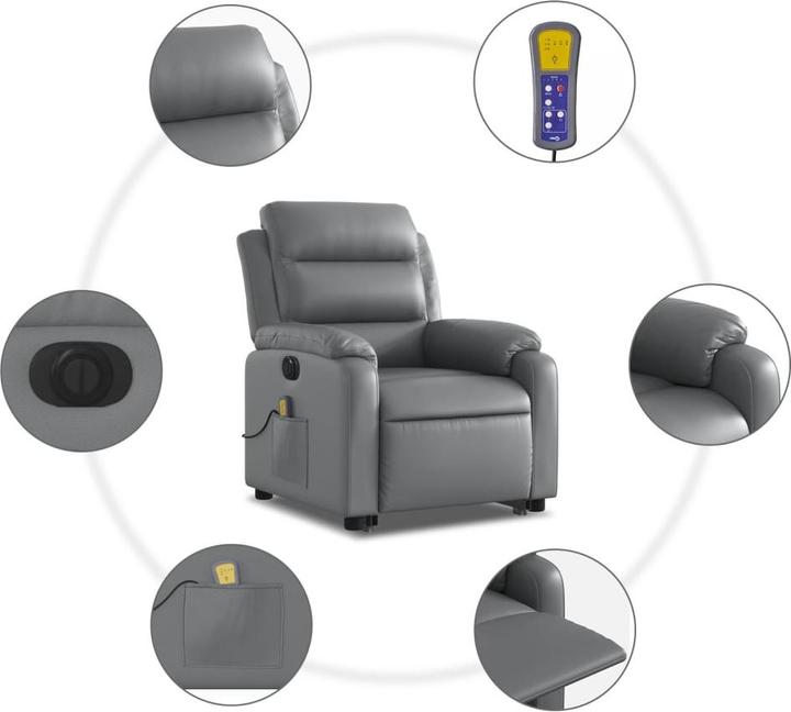 Immagine prodotto vidaXL Poltrona massaggiante con ausilio elettrico in similpelle