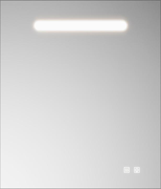 burgbad Eqio miroir lumineux avec éclairage LED, 1 interrupteur à capteur, support pour téléphone portable