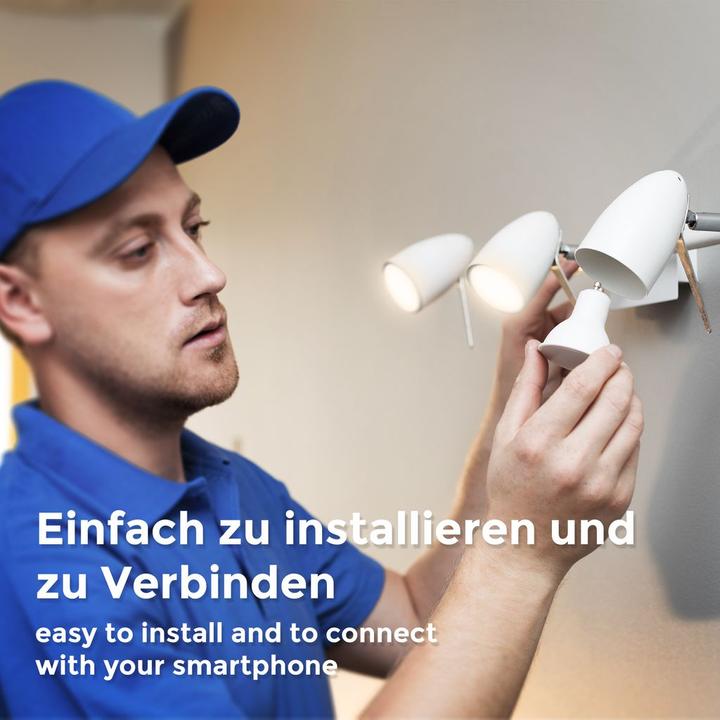 Actual product image B.K.Licht WIFI LED bulb, set of 2, GU10/5.5W/350lm (GU10, 350 lm, 2x)