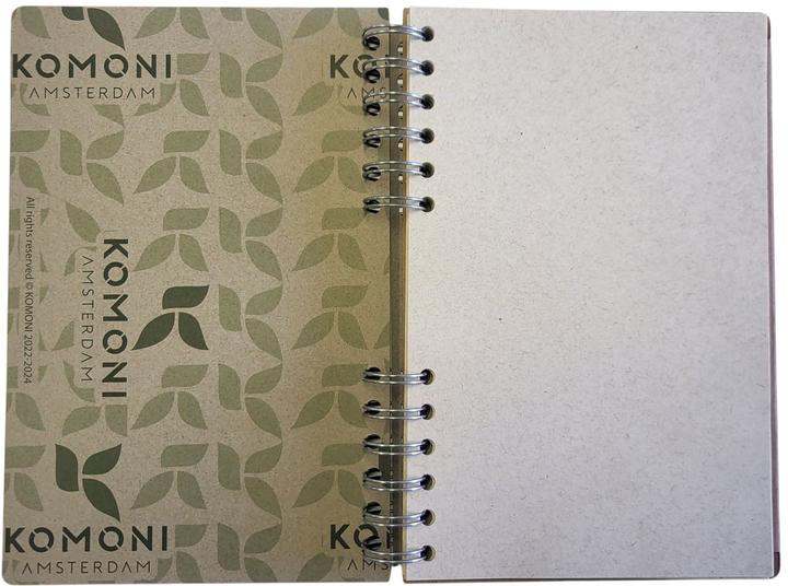 Image du produit Komoni Carnet de notes / Coeur rouge / A5 / vierge (A5, Blanc, Couverture rigide)