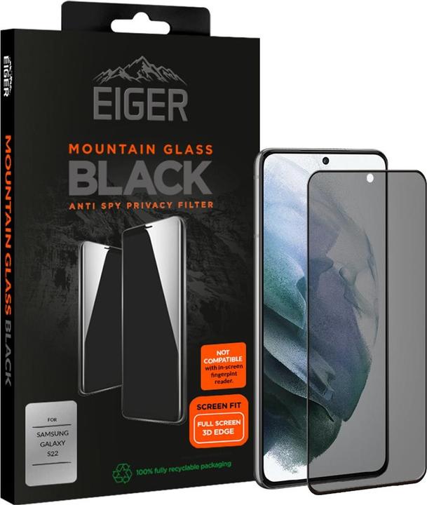 Image du produit Eiger Mountain Glass Black Edge (1 pièce(s), Samsung Galaxy S22)
