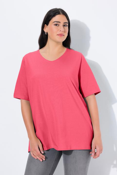 Actual product image Ulla Popken Essential V-Neck Stretch Tee (62)