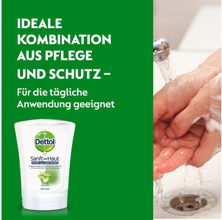 Produktbild Dettol No Touch Nachfüller Aloe Vera (Flüssigseife, Handseife Nachfüllpackung, 250 ml)