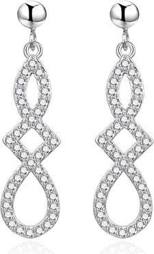 Produktbild Agato - Silver dangle earrings with clear zircons AGT-E036PW