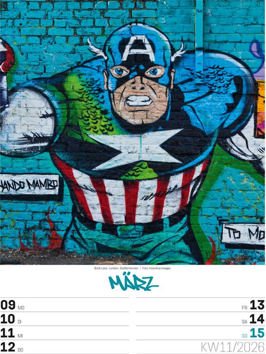 Actual product image Street Art - Graffiti - Wochenplaner Kalender 2026 (25 x 33 cm)