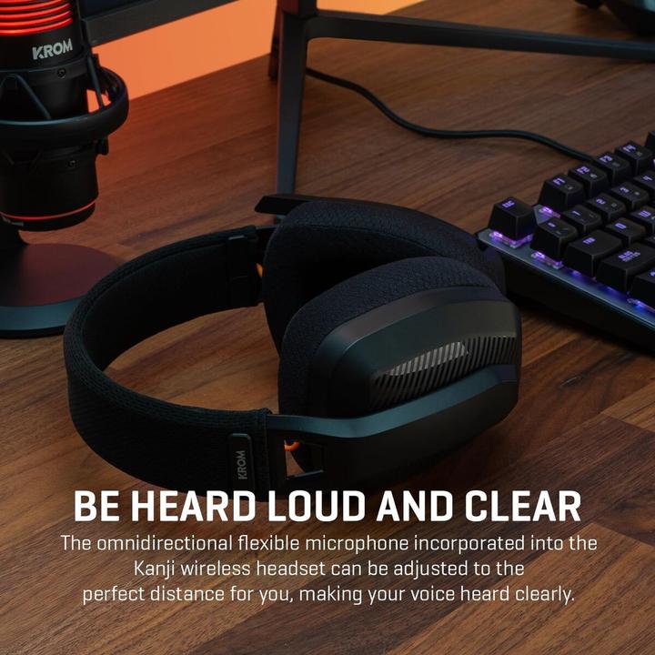 Actual product image Krom Auriculares Gaming Kanji Wireless Negro (Cable, Wireless)