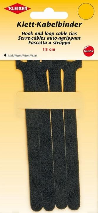 Produktbild Kleiber Klett-Kabelbinder, 150 x 40 mm, schwarz (Klettkabelbinder, 150 mm, 4 Stk.)