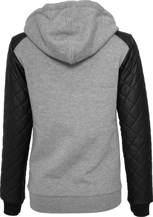Immagine prodotto Urban Classics Donna con cappuccio con cappuccio in pelle diamante con finta manica e zip (S)