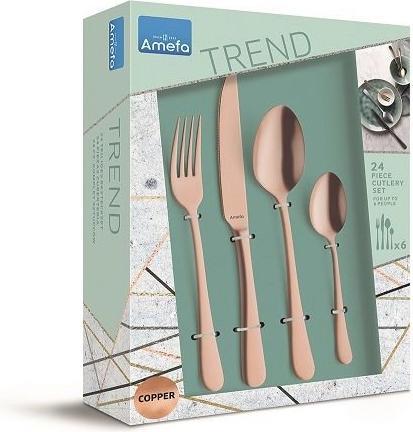 Produktbild Amefa Besteckset 2 PVD 1410 Austin (24 Stück, Besteck Set)