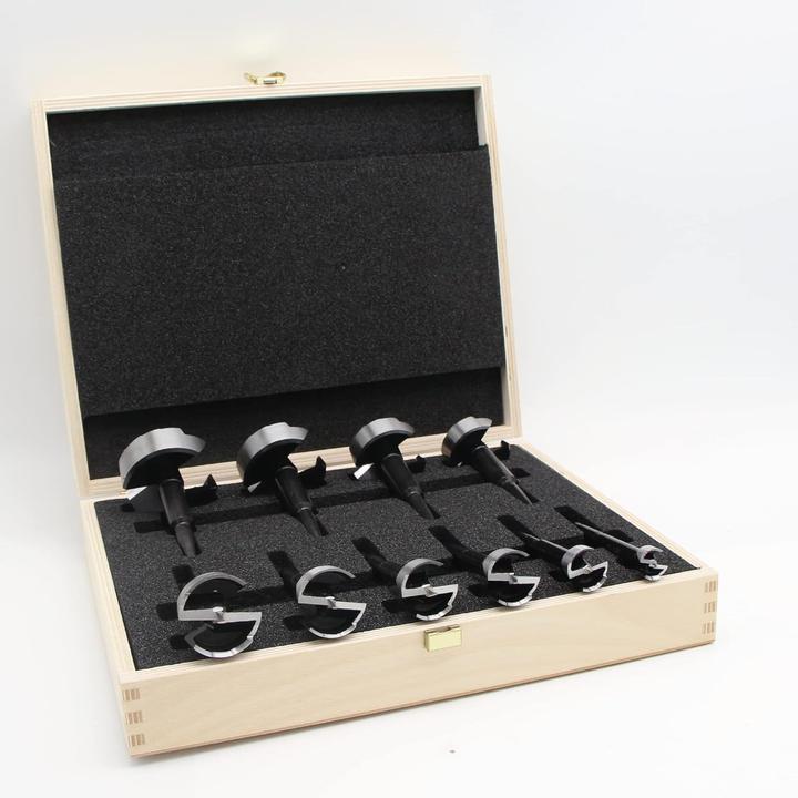 Actual product image Fisch Tools Forstner bit set BLACK SHARK PRO (15, 20, 25, 26, 30, 35, 40, 45, 50, 55 mm)