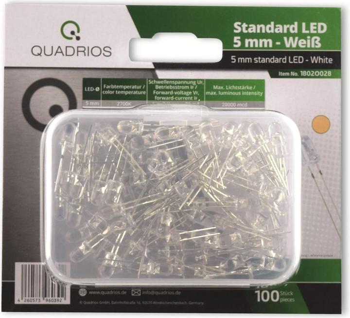 Actual product image Quadrios LED range Warm white 20 mA 3.0 V