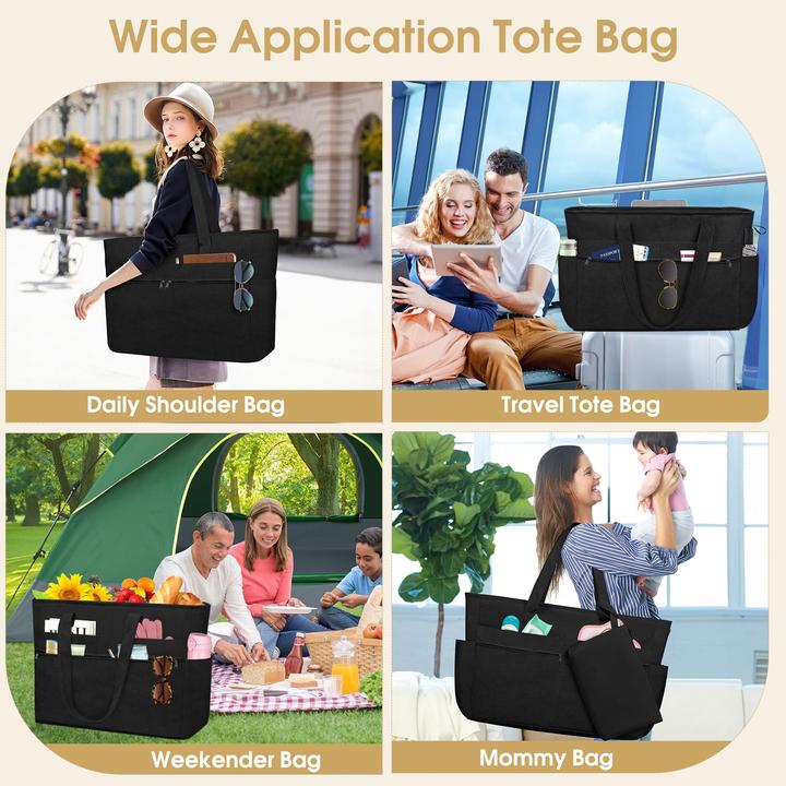 Produktbild Only-Bags.Store Grosse wasserdichte Strandtasche mit Reissverschluss